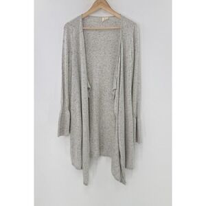 Anthropologie Moth Gray Wool Cashmere Blend Bell Sleeve Cardigan Sweater MP Boho